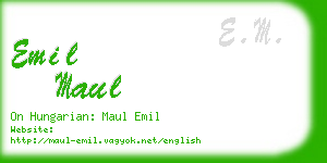 emil maul business card